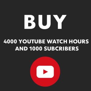 Buy 4000 Youtube watch hours and 1000 subcribers